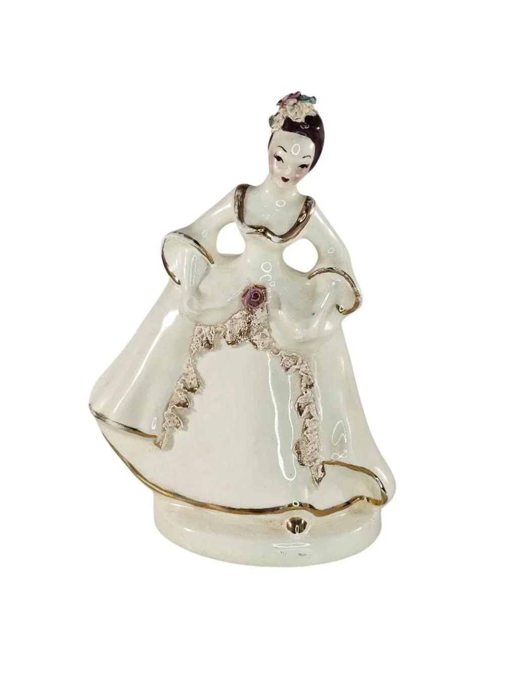 Vintage Kaye Of Hollywood California Pottery Lady Figurine Dorette Saltzman